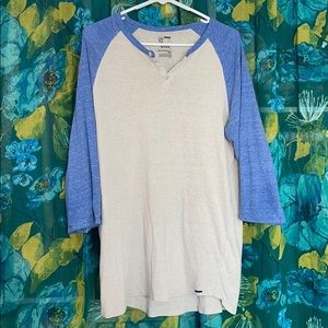 Super comfortable men’s 3/4 sleeve henley shirt